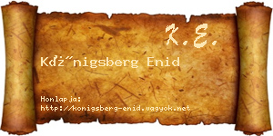 Königsberg Enid névjegykártya